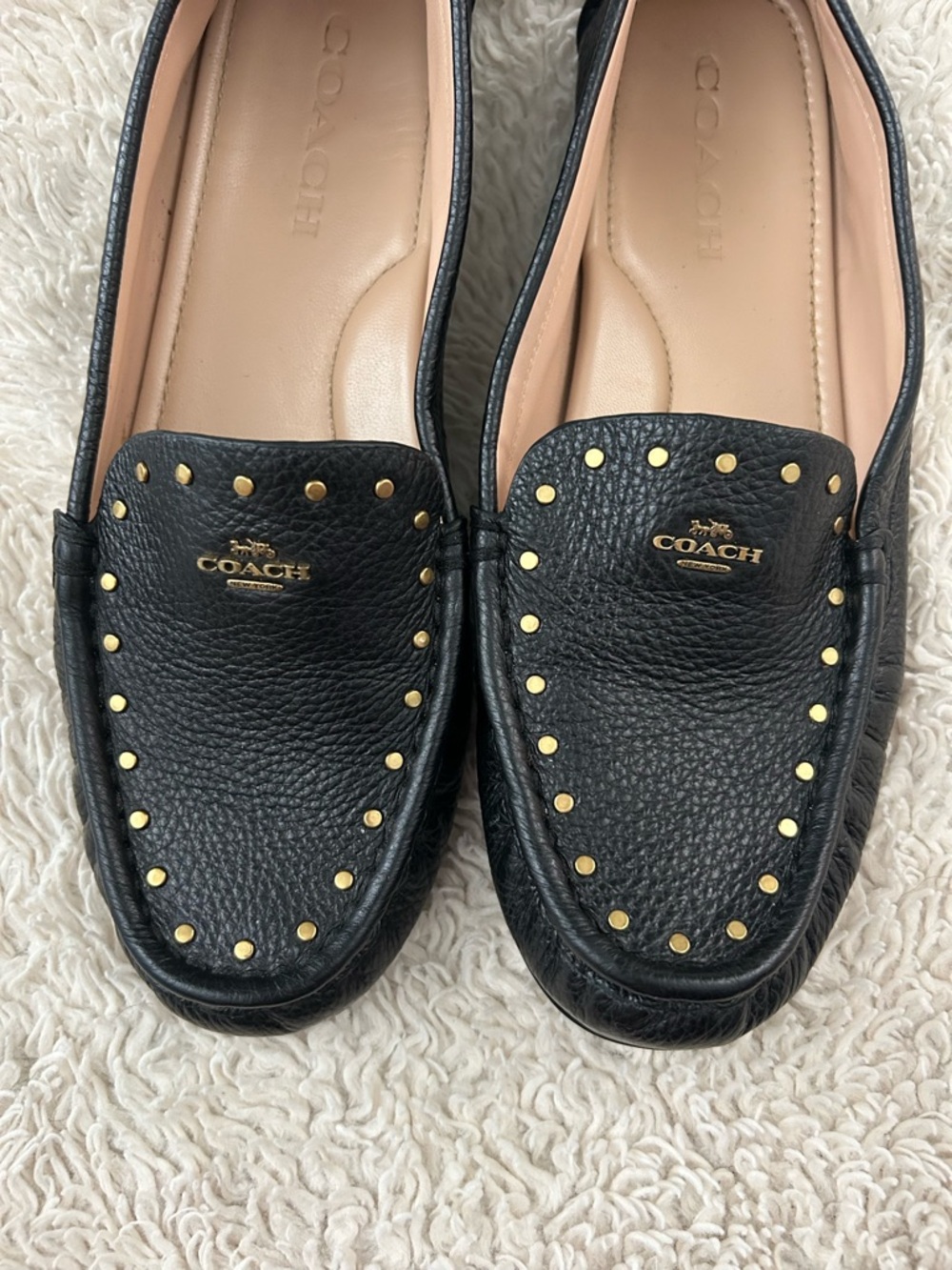 Coach Black Leather Marley Driver Slip On Loafers - Picture 4 of 6